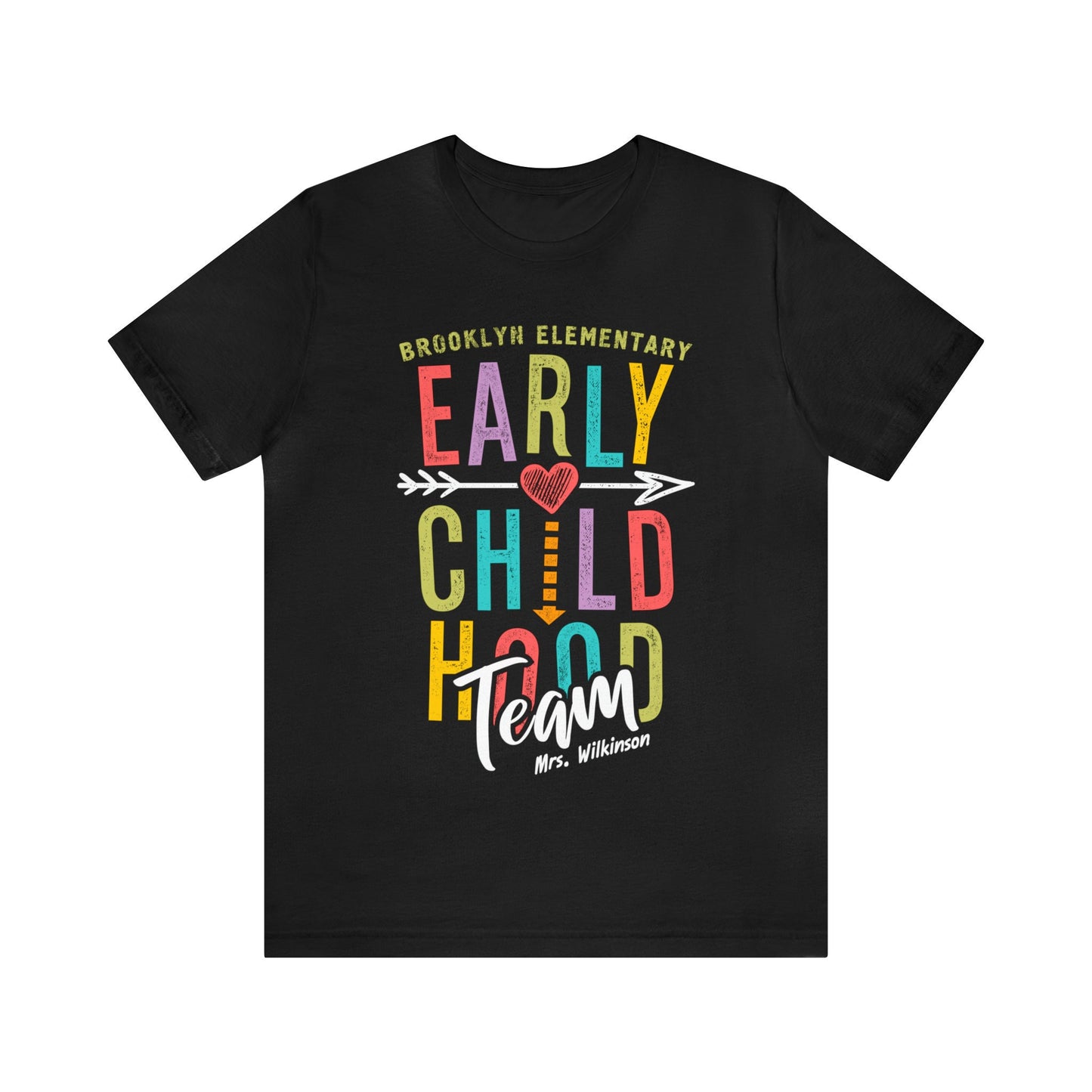 Personalized Early Childhood Teacher Team T-Shirt - Teacher Crew Shirt - 37 Design Unit