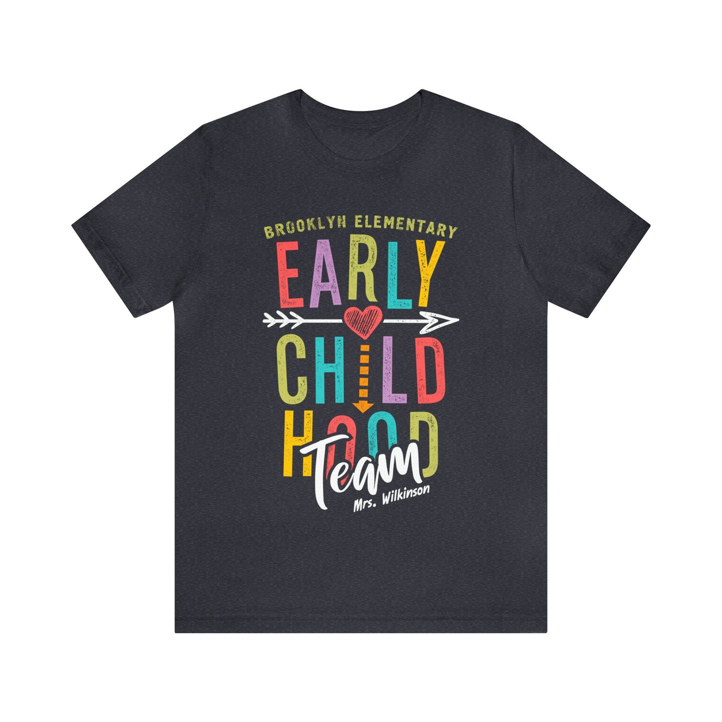 Personalized Early Childhood Teacher Team T-Shirt - Teacher Crew Shirt - 37 Design Unit
