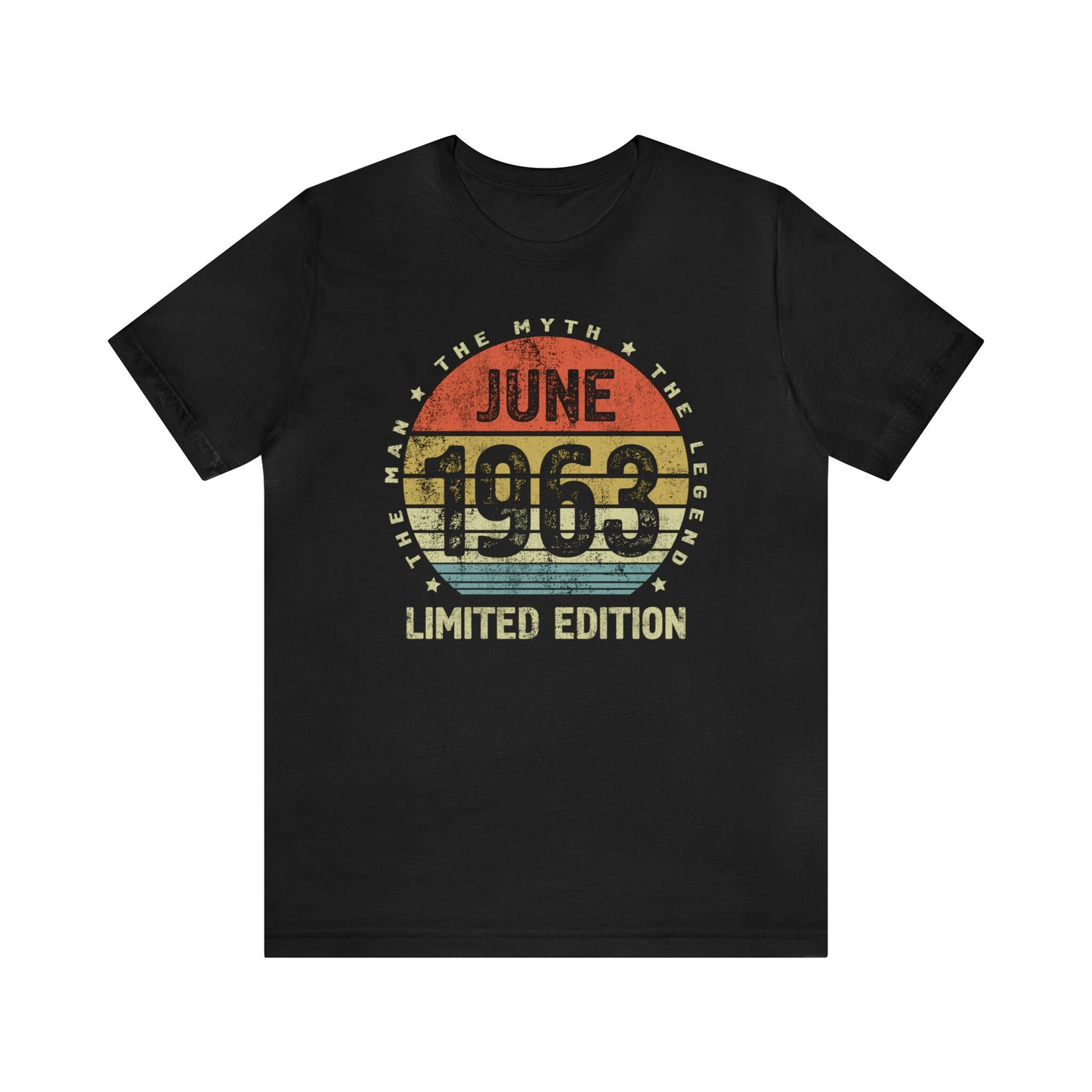 June 1963 Birthday Shirt for Husband or Men,  Personalized Gift T-shirt for Dad or Brother